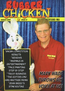 Mark appeared on the cover of the Rubber Chicken!